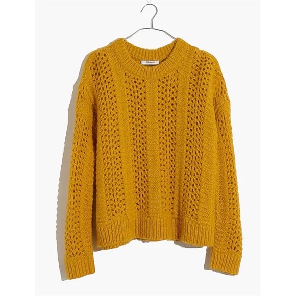 Madewell Windemere Pointelle Apalca Wool
Pullover Sweater, Golden Sunset - xs - Picture 4 of 7